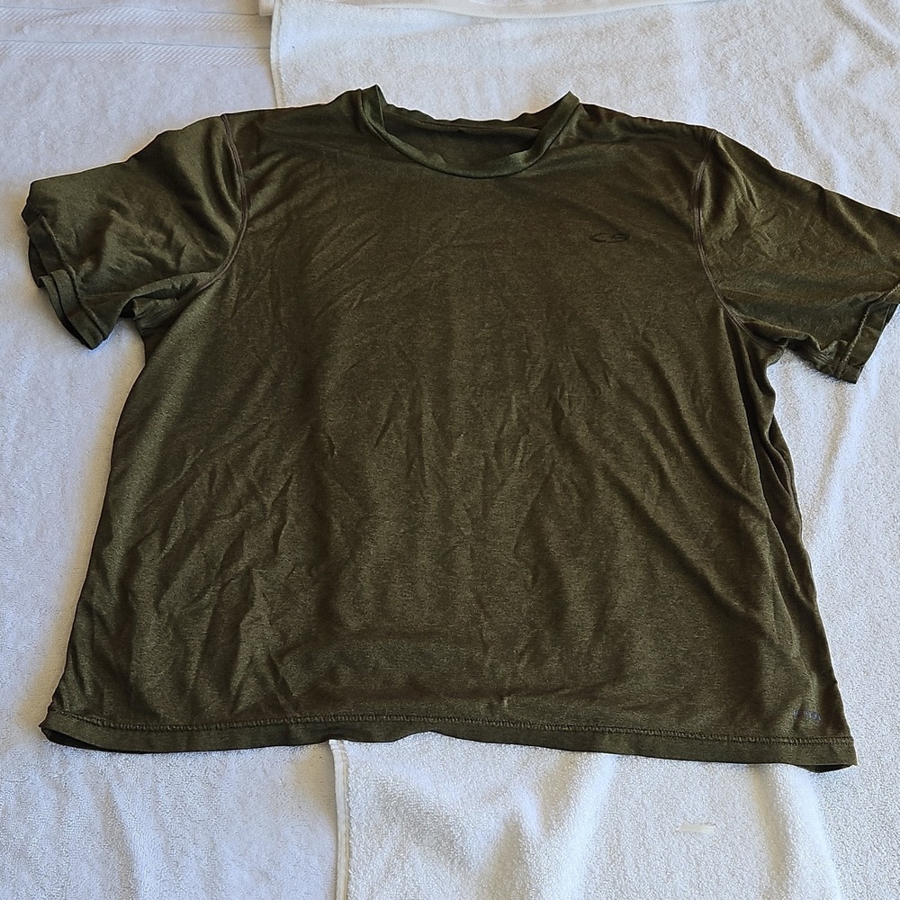 C9 Champion Green Logo Men's T-Shirt Crew Neck XL Short Sleeve Polyester